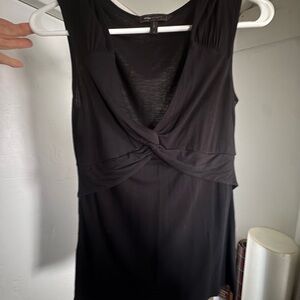 Black Sleeveless BCBG Top with Twist Front